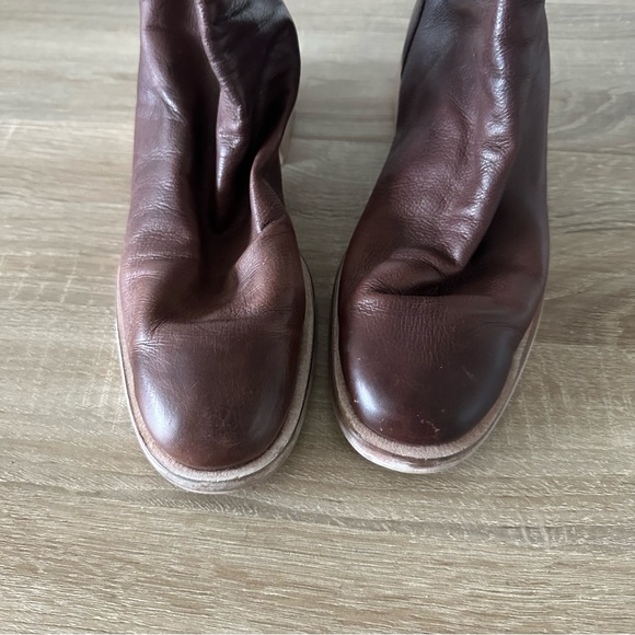 FREE PEOPLE | Brown Sutton Slouch Leather Boots - Picture 5 of 13
